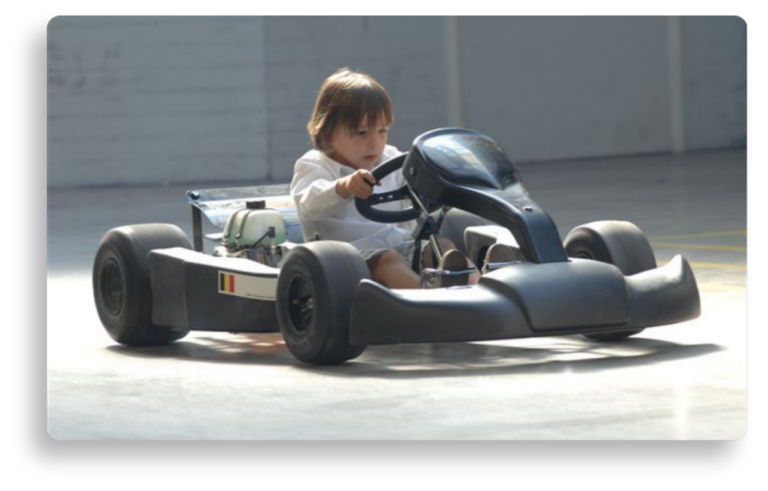 Maxim Dirickx in his first Kart