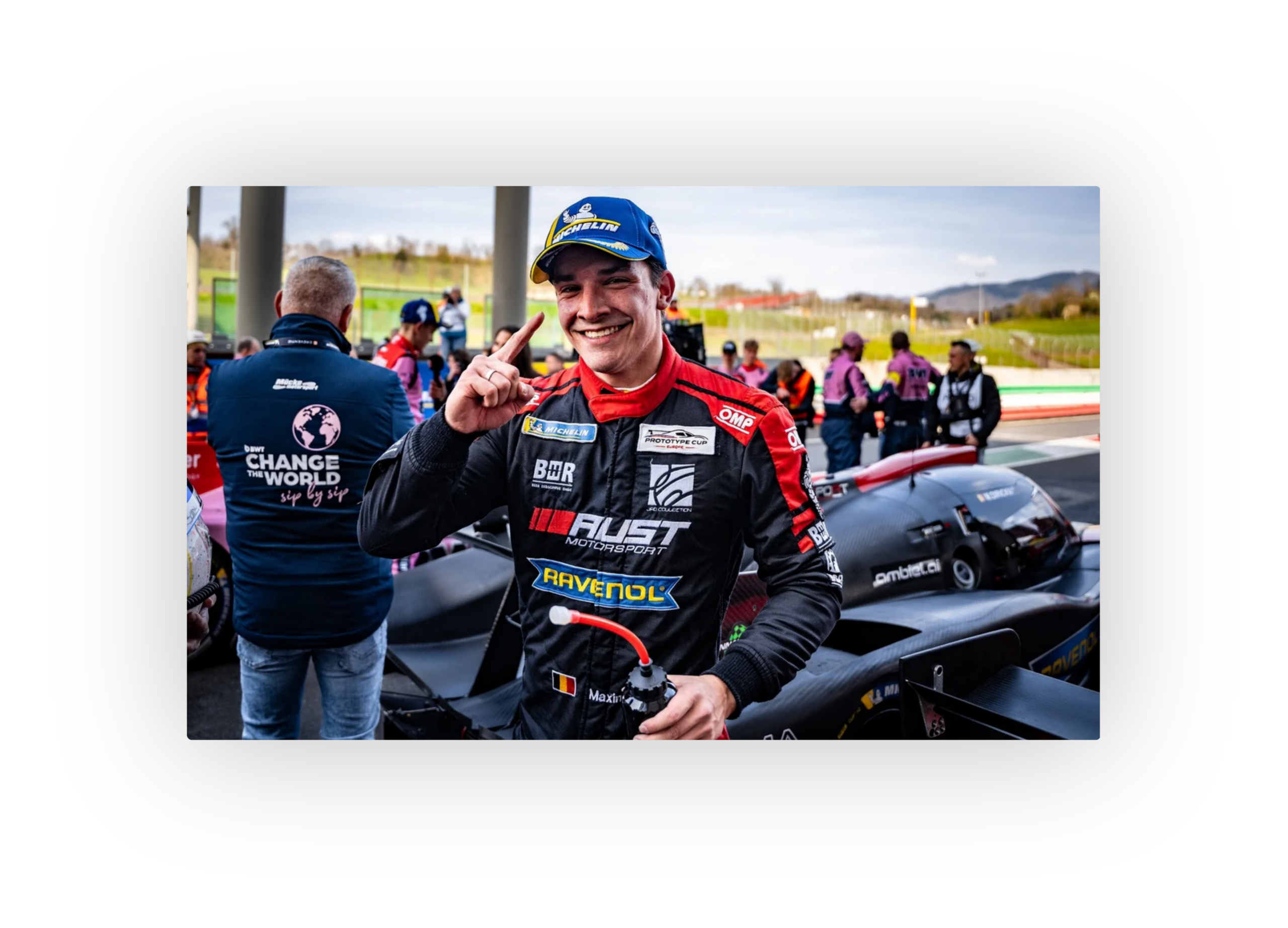 Maxim Dirickx after his win in Mugello